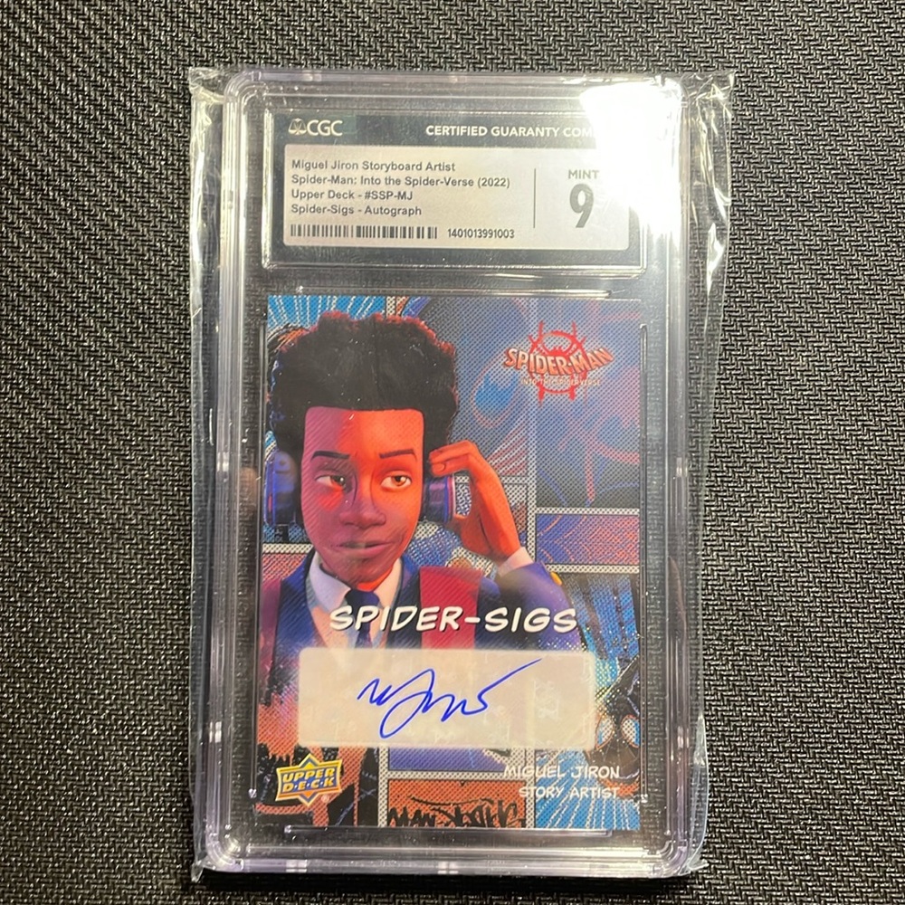 Spider-Man: into the spiderverse upper deck 2022 autograph migual jiron